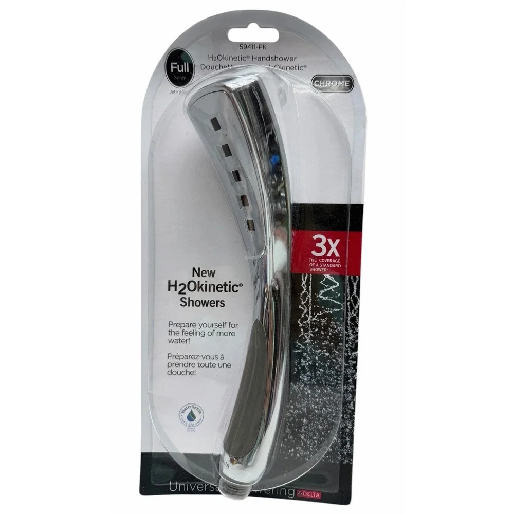 Delta H2Okinetic Handheld Shower Head Chrome / Full Spray Retired, NIP
